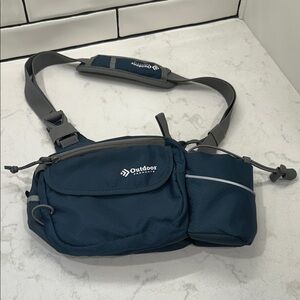 Outdoor Products Fanny Pack Belt Bag Waist Pack Blue 3 Pockets